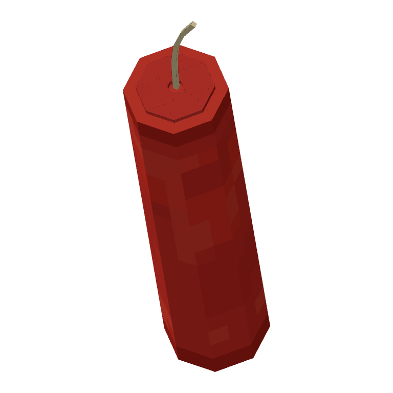 Dynamite: a single red stick with a fuse