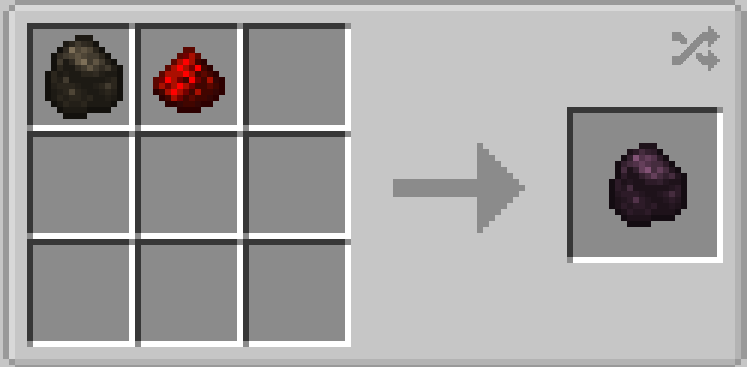 Activated Charcoal crafting recipe: charcoal and redstone, placed anywhere in the grid
